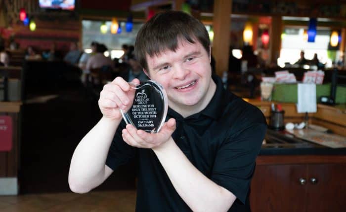 Applebee's "Of the Best" award presented to Zach McAdams