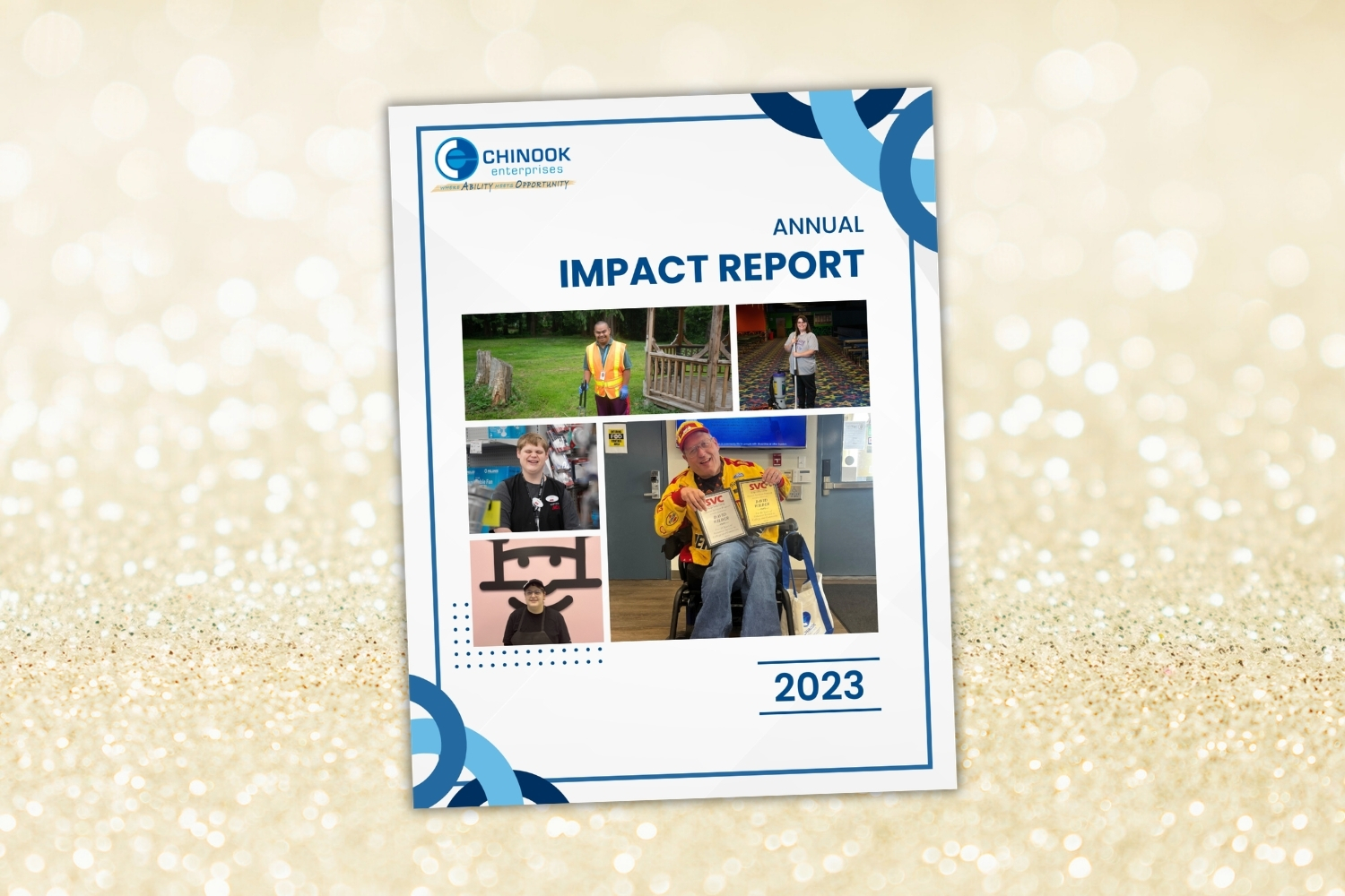 flyer on gold background