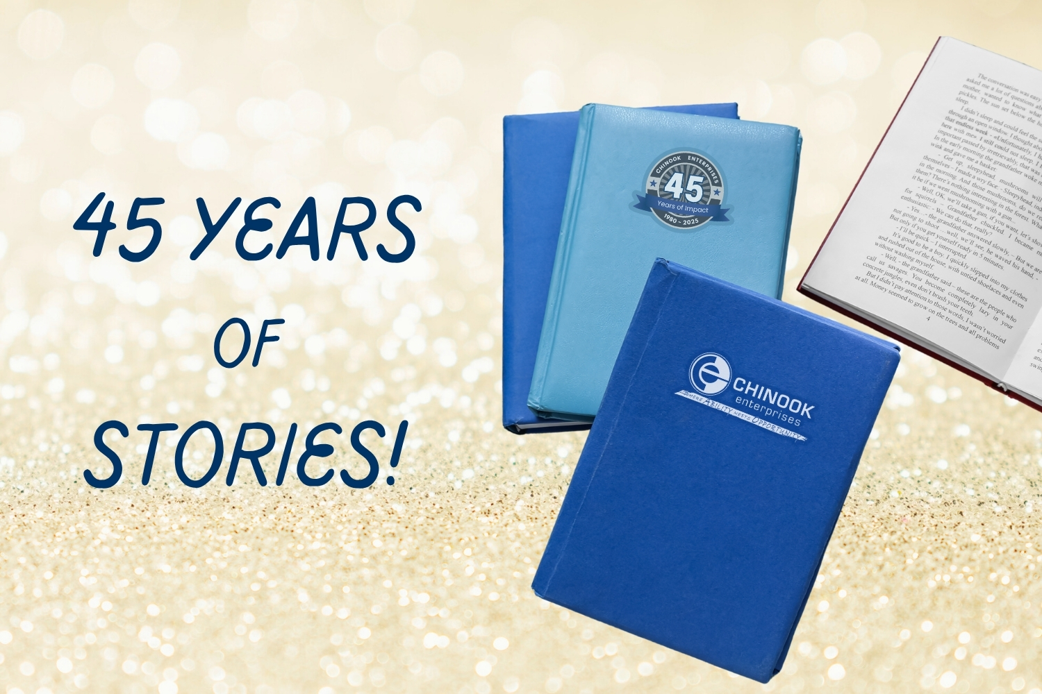 books on gold background