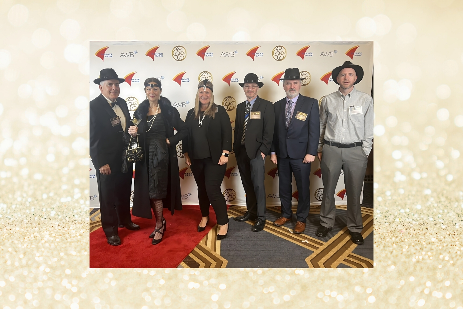 group of people at awards dinner