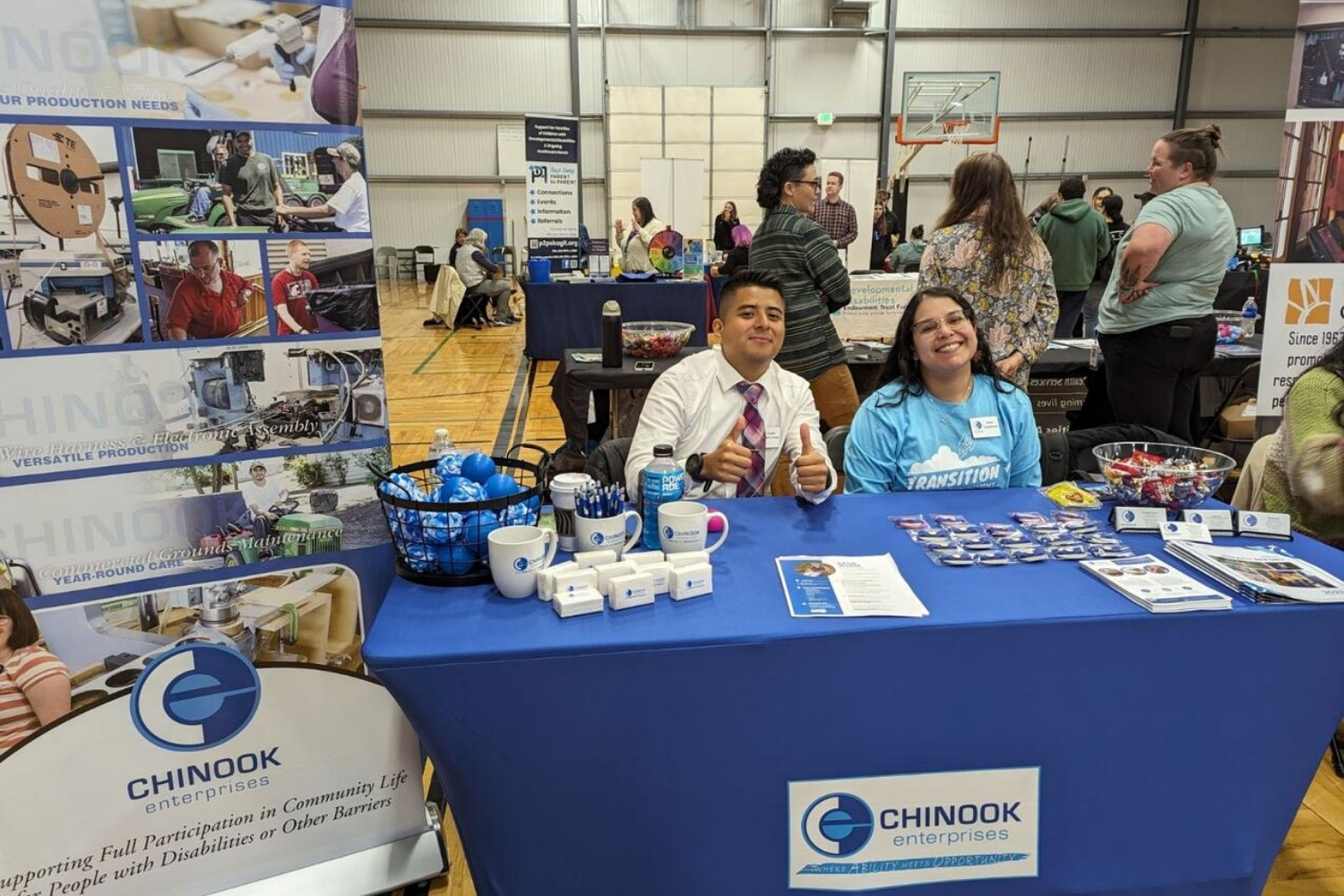 man and woman at a table