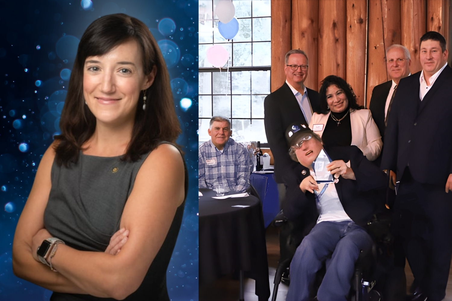 group of people at award dinner